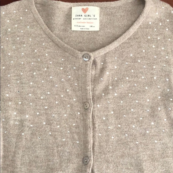 Zara Girl’s camel colored cardigan 9-10 - Picture 2 of 5